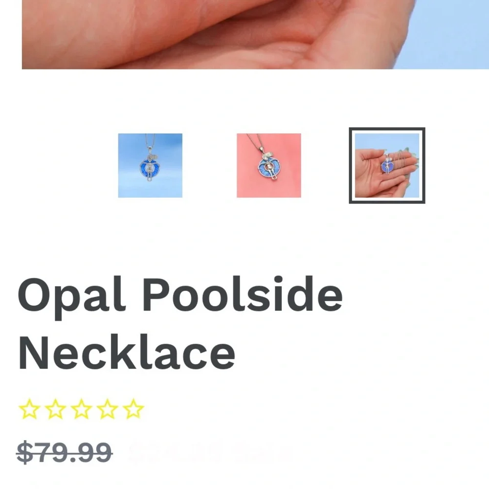🆕 Opal Poolside Necklace 💙 - Picture 3 of 6